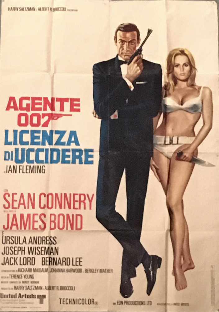 A original Italian 1971 James Bond film poster for Dr No by Una Eon Productions Ltd,