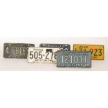 A collection of American licence number plates from the 1960s to include Florida 67/68, Arkansas 60,
