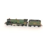 Hornby Dublo 4-6-2 Cardiff Castle locomotive and tender, No 4075, in green livery.