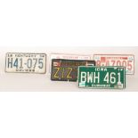 A collection of American and Canadian 1970s licence number plates to include Kentucky 74 H41-075,