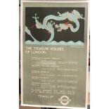 A modern linen backed London Underground poster, 'The treasure house of London'.