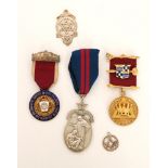 Five hallmarked silver Masonic and other Jewels to include Palatine Chapter No 2447,
