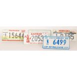 A collection of American licence number plates from the 1990s and later to include various states