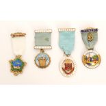 Three hallmarked silver Masonic Founders Jewels comprising Jephson Lodge No 4336,