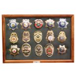 A collection of late 20th Century American enamelled police officers badges Indian reservation