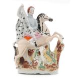 A 19th Century Staffordshire model of a leopard hunter,