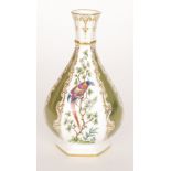 A boxed contemporary Royal Worcester Heritage Collection hexagonal baluster form bottle vase,