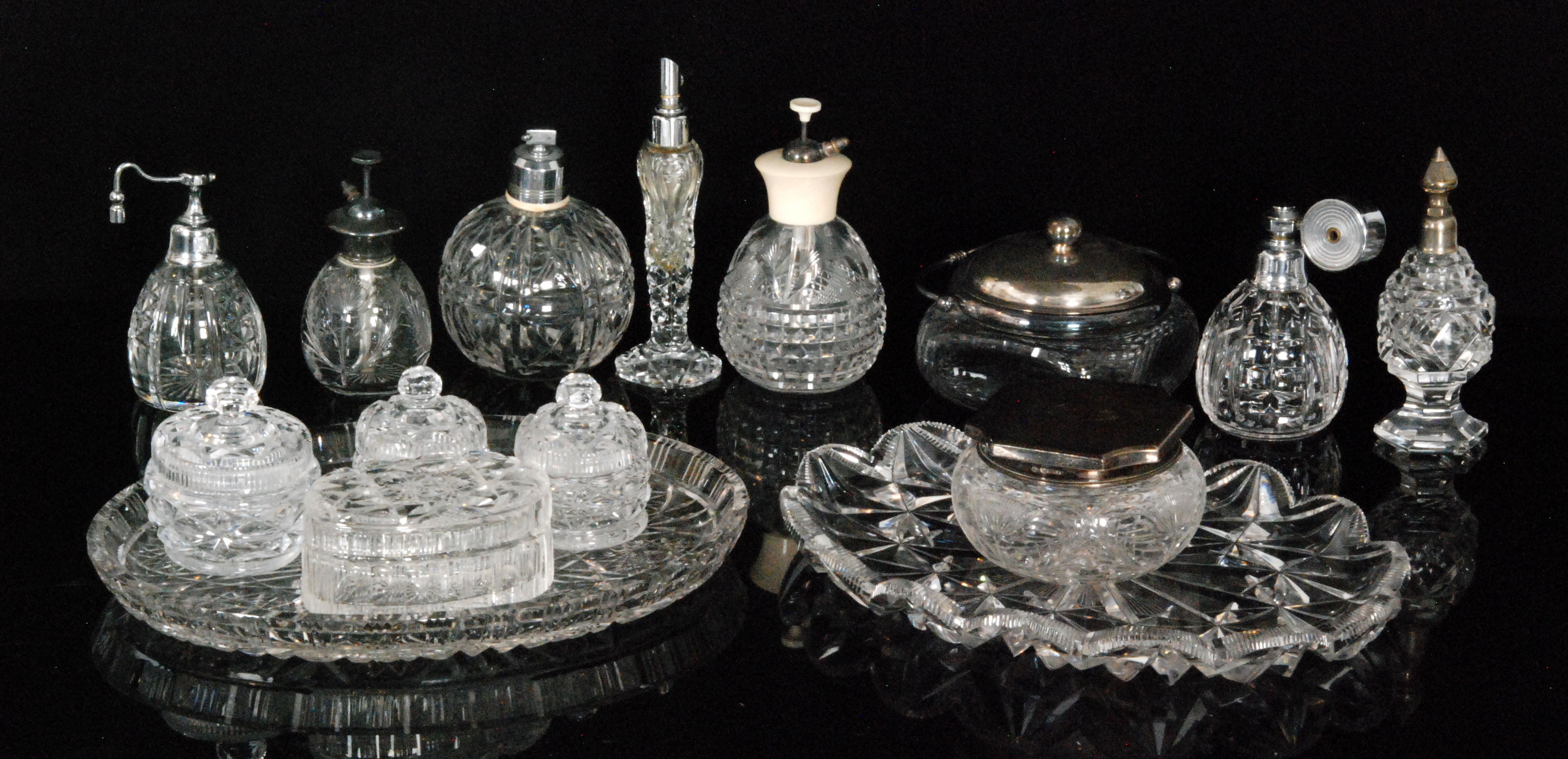 A group of John Walsh Walsh glass dressi