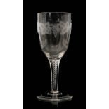 A large 1930s John Walsh Walsh crystal g