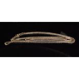 A Victorian 9ct guard chain, each link with pierced star decoration to three sides,