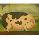 TOBIAS TOVEY (CONTEMPORARY) - The prize pig 'Wild Sally', acrylic on board,