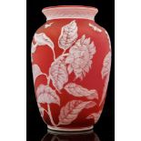 A late 19th Century Thomas Webb & Sons cameo glass vase by the Thomas & George Woodall workshop,