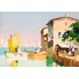 CECIL ROCHFORT D'OYLY - JOHN (1906 - 1993) - 'Cap D'Antibes, South of France', oil on canvas,