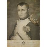 BERTRAND AFTER JACQUES LOUIS DAVID - 'Napoleon Le Grand', stipple engraving, framed,