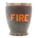 A late 19th Century Doulton Lambeth Silicon ware silver mounted beaker formed as a fire bucket,