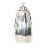 An Art Deco hallmarked silver sugar castor,