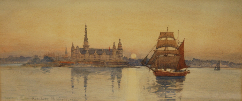 TRISTRAM ELLIS (1844-1922) - 'Kronborg, Helsingor, Denmark', watercolour, signed and dated 1906,