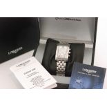 A Longines DolceVita stainless steel gentleman's quartz movement chronograph bracelet wristwatch,