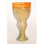 A later 20th Century Kosta Boda Can Can glass vase designed by Kjell Engman,