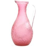 A late 19th Century Stourbridge glass champagne jug,
