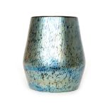 Loetz - An early 20th Century vase of shouldered barrel form in a Rubin Papillon with a blue