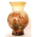 WMF (Wurttembergische Metallwarenfabrik) - A large Ikora glass vase of swollen sleeve form with