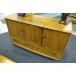 Ercol - A 'Windsor' blonde elm and beech sideboard, model 468,