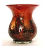 WMF (Wurttembergische Metallwarenfabrik) - An Ikora glass vase of waisted sleeve form,