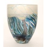 Michael Harris - Isle of Wight - A later 20th Century Seascape glass vase circa 1985,