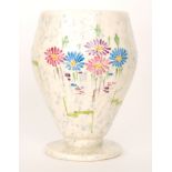 Clarice Cliff - Patina Daisy - A shape 363 vase circa 1932 hand painted with flowers,