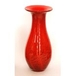 WMF (Wurttembergische Metallwarenfabrik) - A large Ikora glass vase of tapering form with wide flat