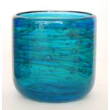 Michael Harris - Isle of Wight - A later 20th Century Seaward glass vase of sleeve form,