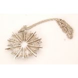 Knud V Anderson - Anton Michelsen - A 1950s Danish Sterling Silver modernist starburst pendant,