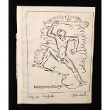 Albert Wainwright (1898-1943) - 'Legende - Sage, male nude study for Siegfried', ink drawing,