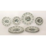 Eric Ravilious - Wedgwood - Eleven pieces of Travel pattern dinner ware comprising four 25cm