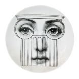Pierro Fornasetti - A Themes and Variations series circular plate transfer printed with an image of