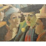 Alex Graham (Mid 20th Century) - 'The Gossips', oil on board,