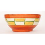 Clarice Cliff - Original Bizarre - A Havre shape fruit bowl circa 1928 hand painted with a repeat