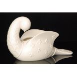 Kathi Urbach - Beswick - A 1950s cream glazed posy vase in the form of a stylised dove with relied