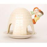 Clarice Cliff - Gnome - A nighlight circa 1936 of domed form modelled with a small gnome climbing