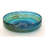 Michael Harris - Isle of Wight - A later 20th Century Seaward glass bowl, of shallow stepped form,