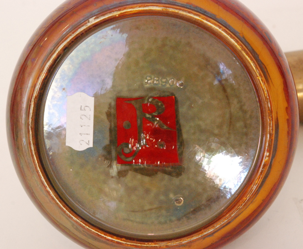 Richard Joyce - Pilkingtons Royal Lancastrian - A 1920s shape 2890 mallet vase decorated in ruby - Image 3 of 3
