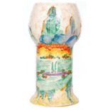 Clarice Cliff - Patina Garden - A shape 268 vase circa 1932 hand painted with a stylised landscape