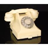 Unknown - A 1950s cream GPO model 300 Bakelite telephone, numbered to handset underside 164 57,