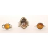 Nils Erik From - Two 1960s Danish Sterling silver rings,