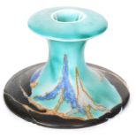 Clarice Cliff - Inspiration Caprice - A shape 310 candlestick circa 1930 hand painted with a