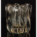 Tapio Wirkkala - Iittala - A post war Kalvolan Kanto or tree stump clear crystal glass vase,