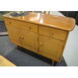 Ercol - A 'Windsor' blonde elm and beech sideboard,