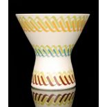 Poole Pottery - A 1950s Freeform shape 725 vase of flared form decorated in the HYL pattern,