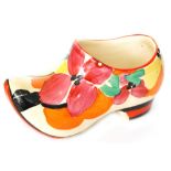 Clarice Cliff - Applique Palermo - A small Sabot circa 1930 hand painted with a stylised tropical